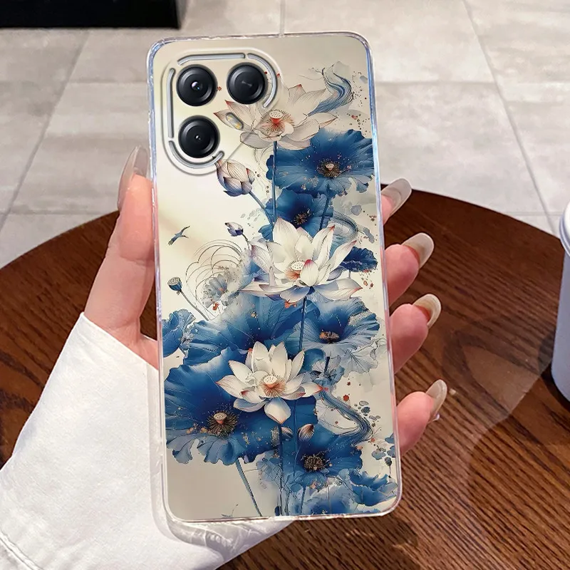 Aesthetic Luxury Soft Silicone Transparent TPU Phone Case Back Cover