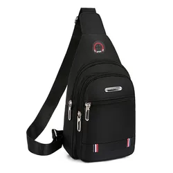 Men's Waterproof Crossbody Bag - Urban Minimalist Style (Double black)