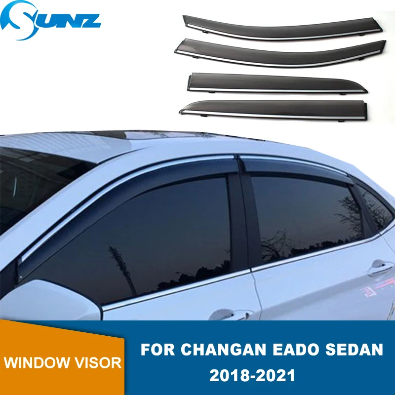 

Боковые оконные козырьки для Changan Eado Sedan 2018 2019 2020 2021, козырек для автомобильного окна, вентиляционный козырек, защита от дождя, дверной козырек, внешний декор