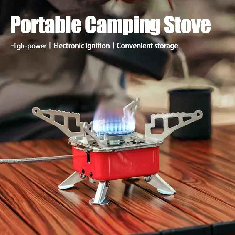 Réchaud à Gaz Butane Mini Camping - Brûleur Portatif - (COULEUR ALÉATOIRE