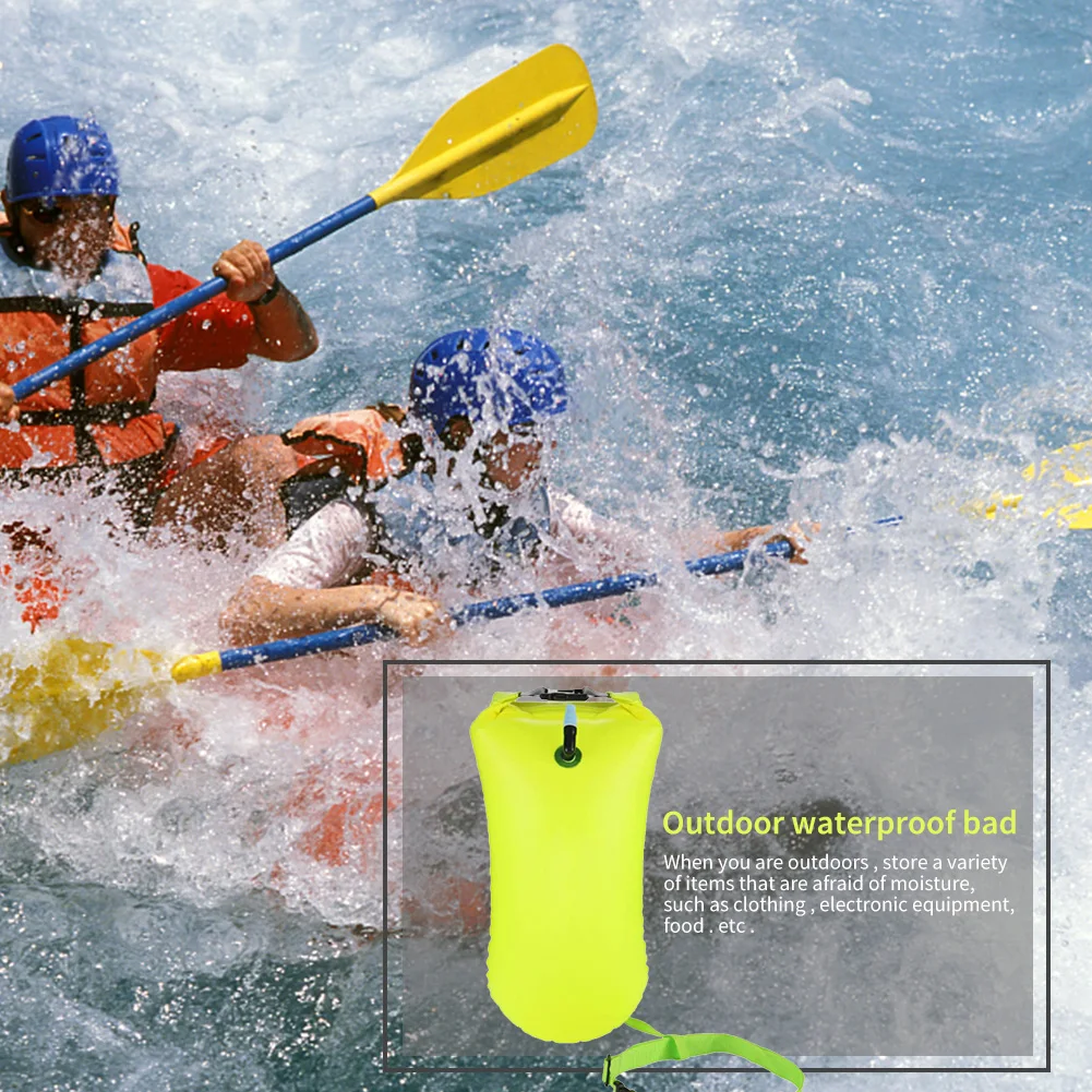 Inflatable Open Swimming Buoy Tow Float Dry Bag With Waist Belt For Boating Rafting Swimming Bucket Water Sport Safety Bag waterproof bag swimming bag dry bag swimming buoy