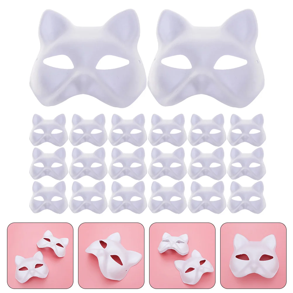 20pcs Paper Masks Blank Cat Masks DIY Blank Masks for Masquerade Cosplay  Party Therian - AliExpress