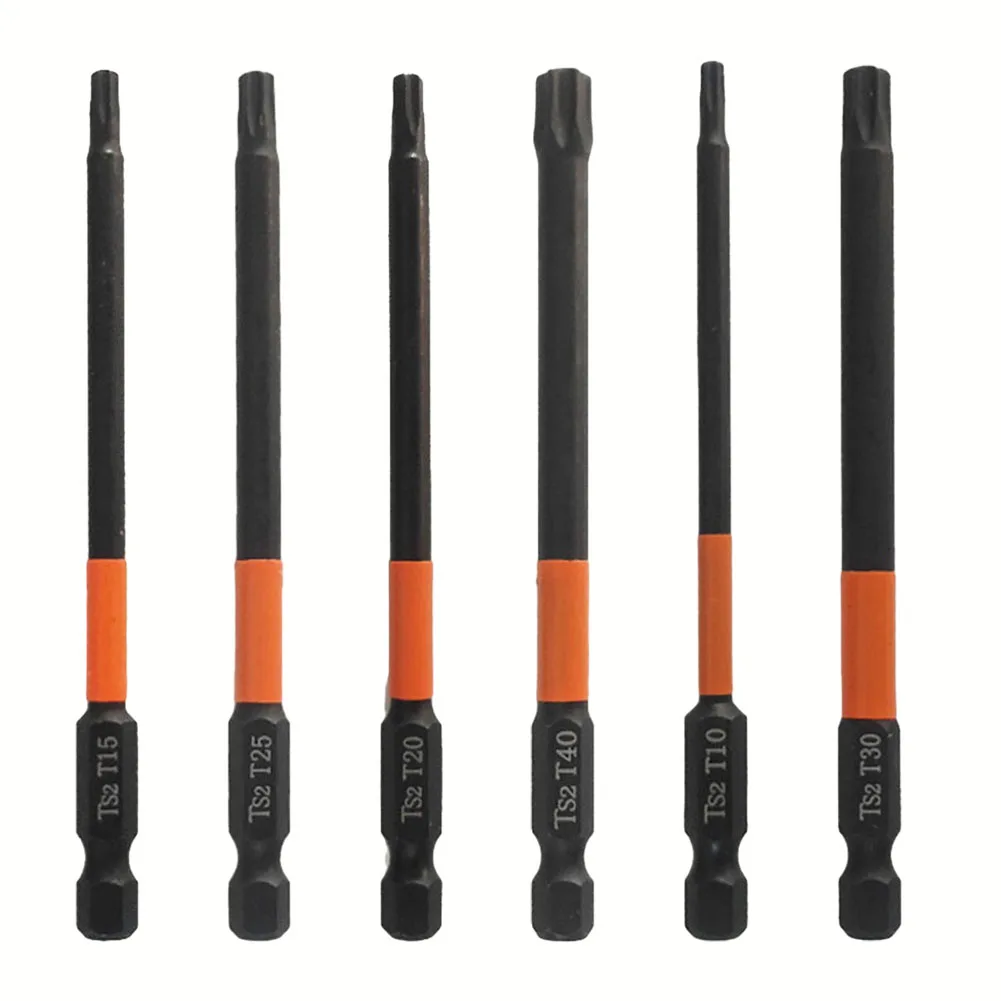 

1PC 100mm 1/4 Inch Hex Head Drill Bit Magnetic Torx Screwdriver Bits T10/T15/T20/T25//T30/T40 For Electric Manual Screwdrivers