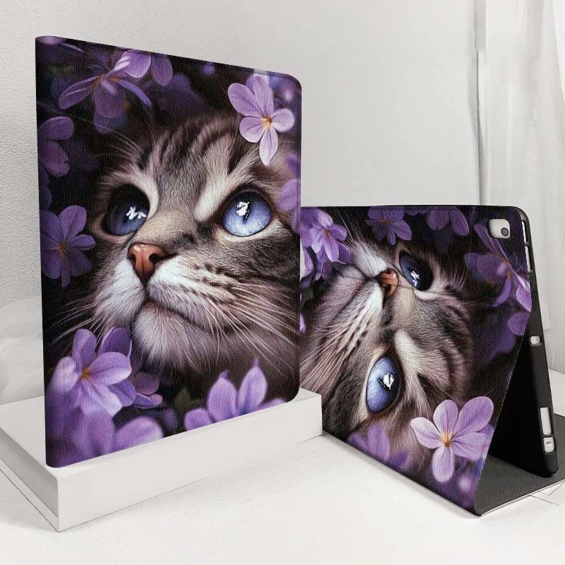 Adorable Cartoon Cat Tablet Case Cover