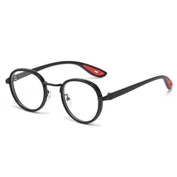 Stylish Round Frame Anti - blue Light Glasses - High - end Metal, Unisex, Perfect (Black)