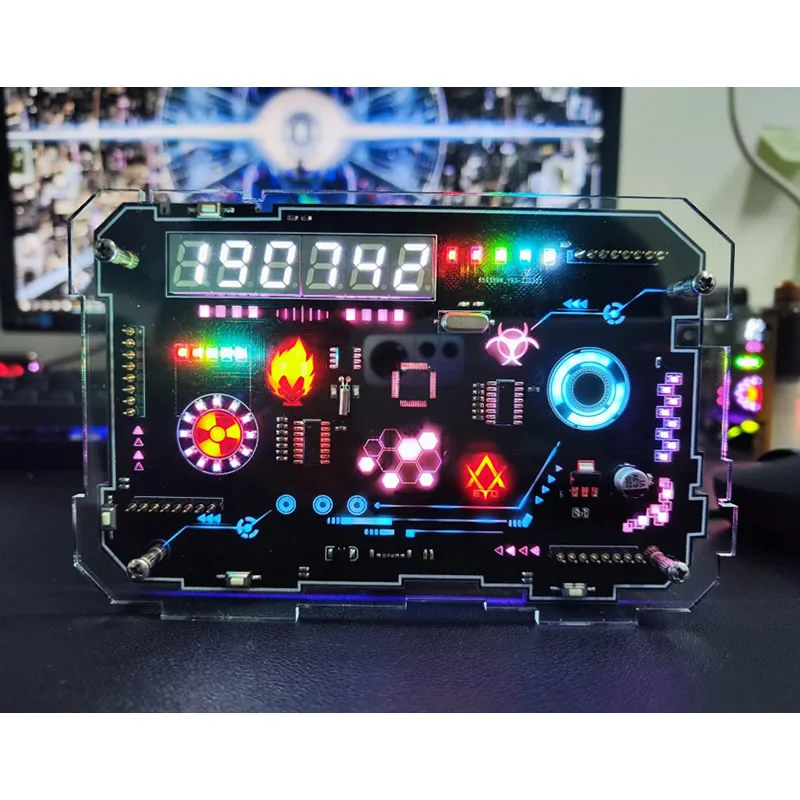 Doomsday Light Clock Ambient Light RGB Gaming Clock Light Pollution Desktop Clock 6