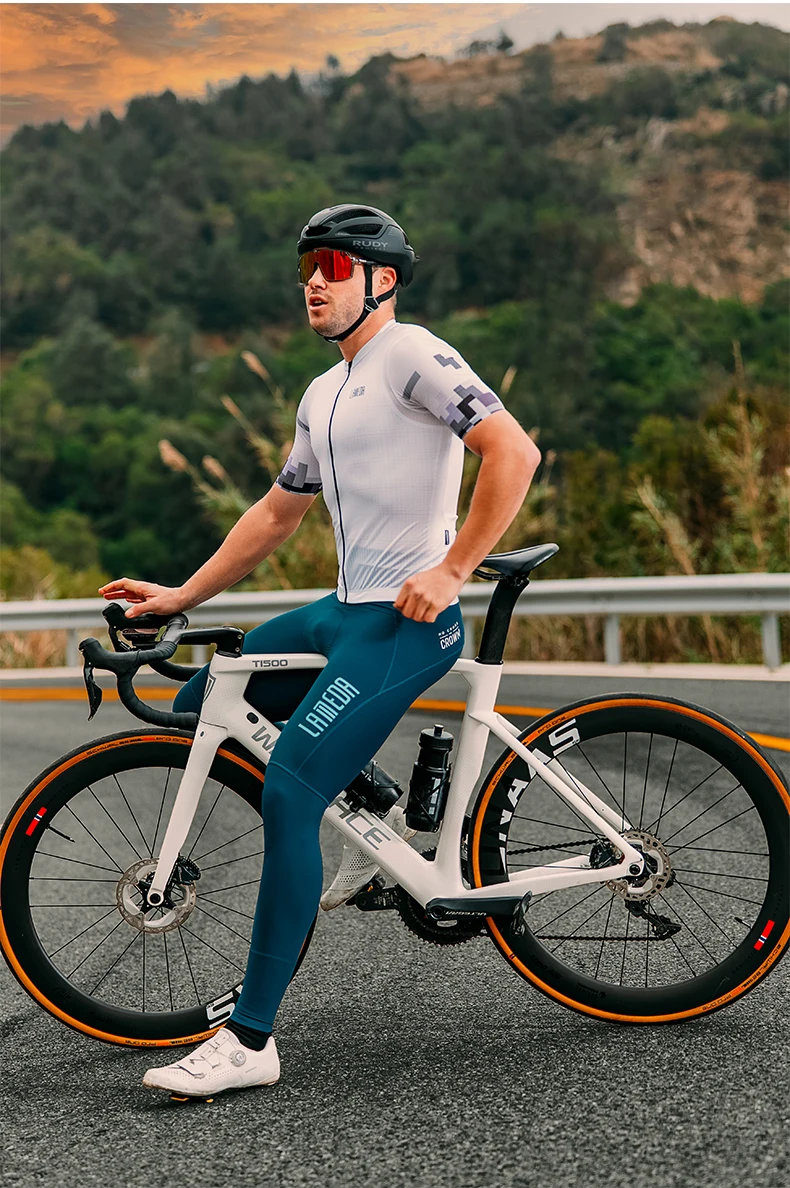 Lameda pro rad trikot sommer mtb radtrikot atmungsaktives kurzarm radtrikot herren rennrad ausrüstung – Detail 9