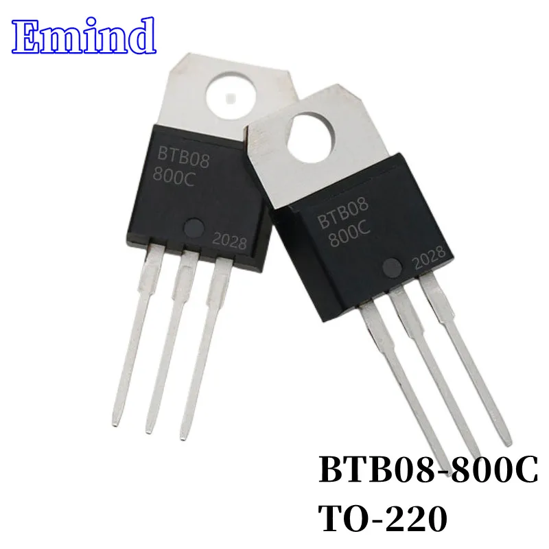 

20/50/100/200/500Pcs BTB08-800C BTB08 Triac 8A/800V TO-220 DIP Thyristor Large Chip