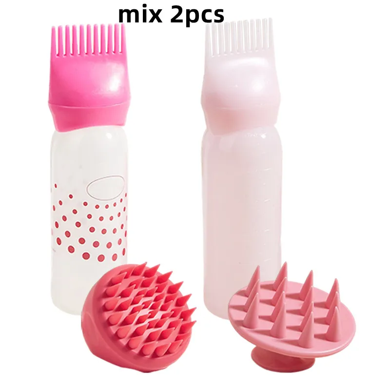 1/2Pcs Hair Dye Applicator Bottles & Scalp Massager Shampoo Brush Dyeing  Brush Kit Salon Hair Coloring Dyeing Styling Tools - AliExpress