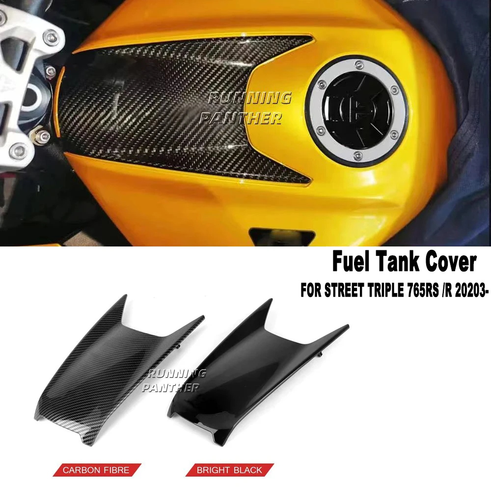 

Motorcycle Fuel Tank Air Box Front Upper Cover Carbon Fiber Fairing Cowl For Street Triple 765 R RS 765R 765RS Moto2 2023 2024