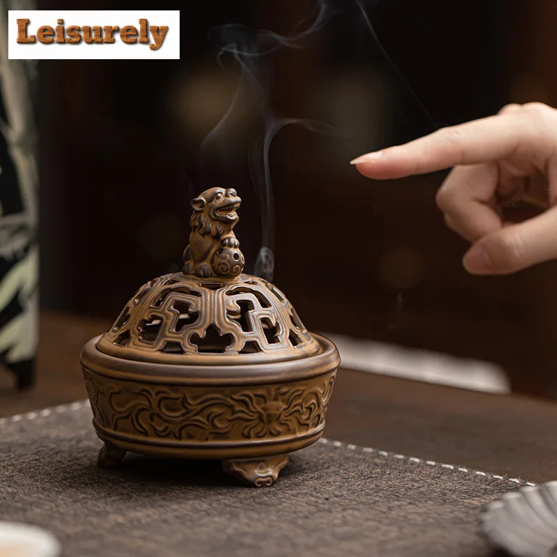 Awakening Lion Incense Holder Zen Garden Incense Burners Mosquito Coil Holder Aromatherapy Censer Cafes Supplies Ornaments Craft