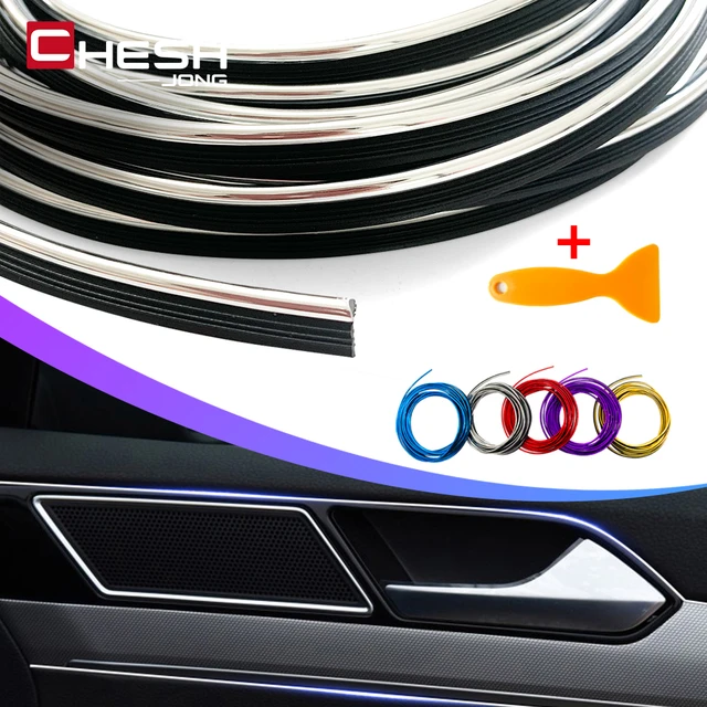 5M Red Car Interior Moulding Trims Line Strips Car Styling Door Dashboard  Air Outlet Decorative Sticker Auto Accessories - AliExpress