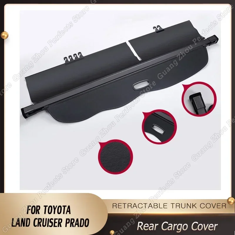 

For Toyota Land Cruiser PRADO 5 7 Seat Trunk Cargo Cover LC150 FJ150 2010-2022 Retractable Cargo Cover Luggage Carrier Curtain