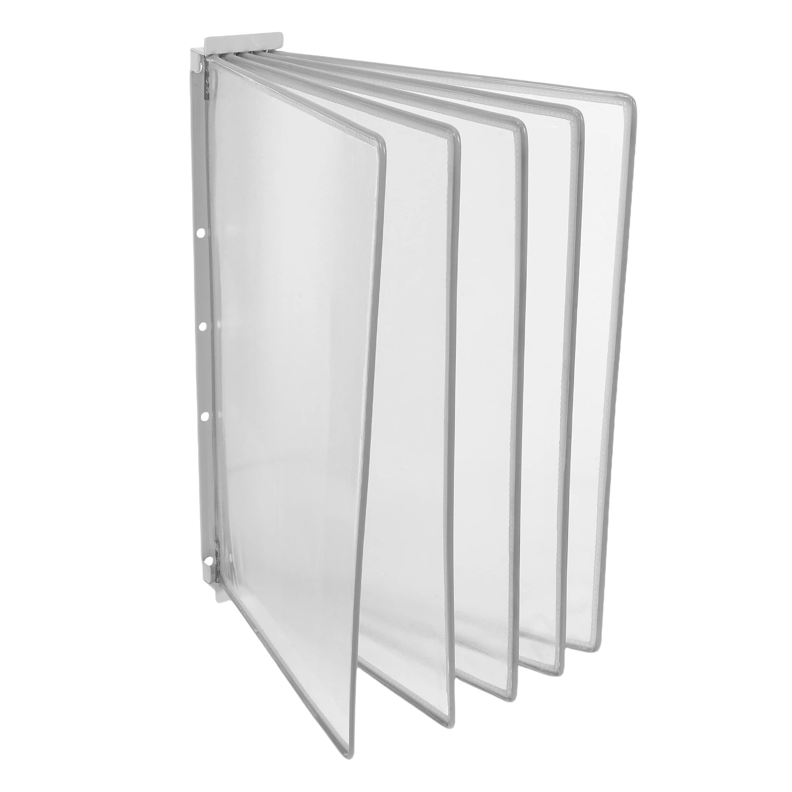 File Organizer 5 Page Flip Document Holder  4 Wall Mounted Wall Files Display Rack For Office Classroom And Public Spaces