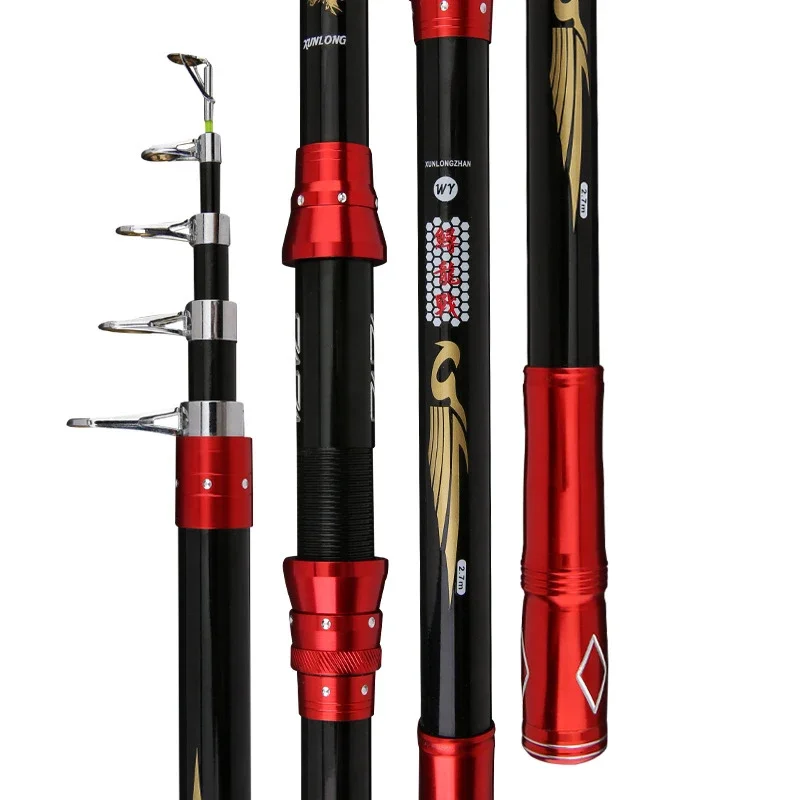 

New Telescopic Portable Sea Pole 2.1-3.6M FRP Fishing Rod Travel Sea Boat Rock Fishing Rod Carp Fishing Gear Ocean Beach Fishing