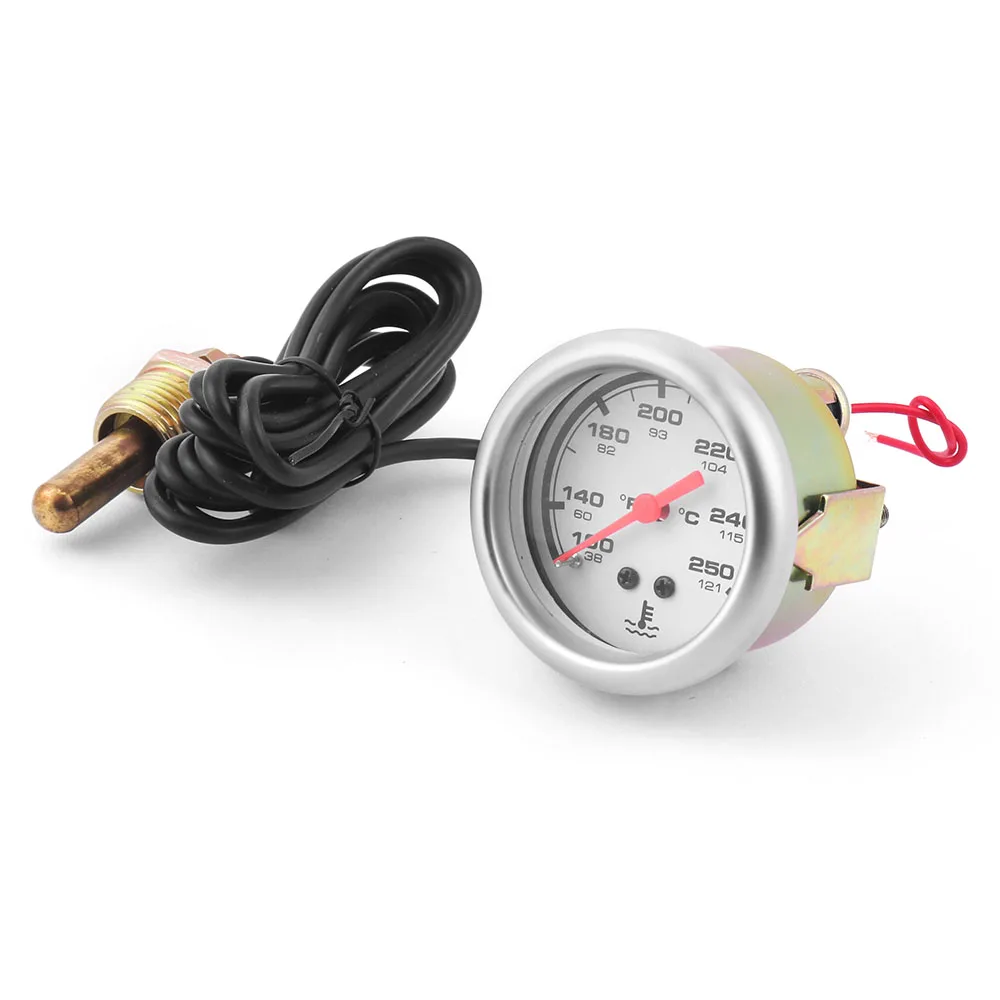 2 52MM 기계식 12V 수온 게이지 38-121 ℃ /100-250 ℉ 센서 NPT 1/2-14가 있는 수온 게이지 자동차 미터