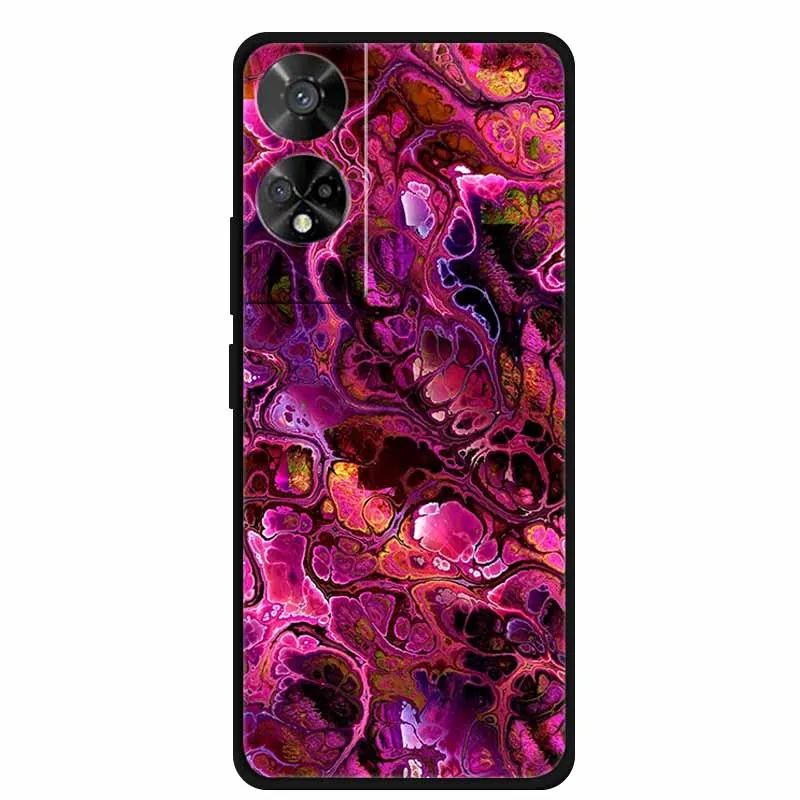Lovely TPU Soft Silicone Painted Cat Phone Back Cover - 6.78  Coque