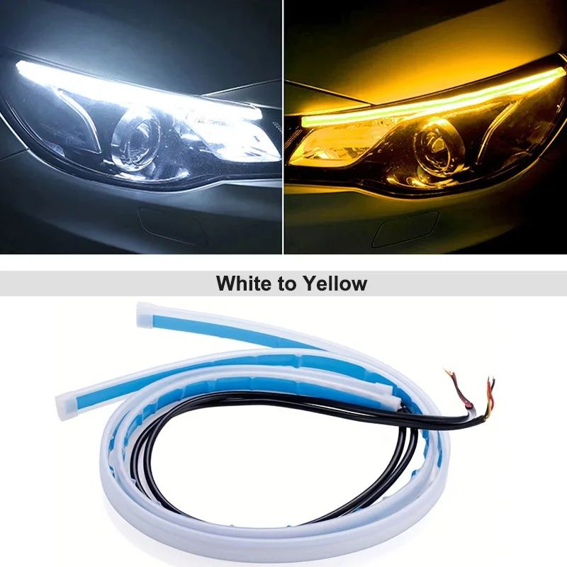 ตัวเลือกสินค้า ไฟตกแต่งรถยนต์ LED 2 ชิ้น สีขาวเหลืองเปลี่ยนสีได้