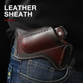 Vintage Leather Knife Belt Holster 1