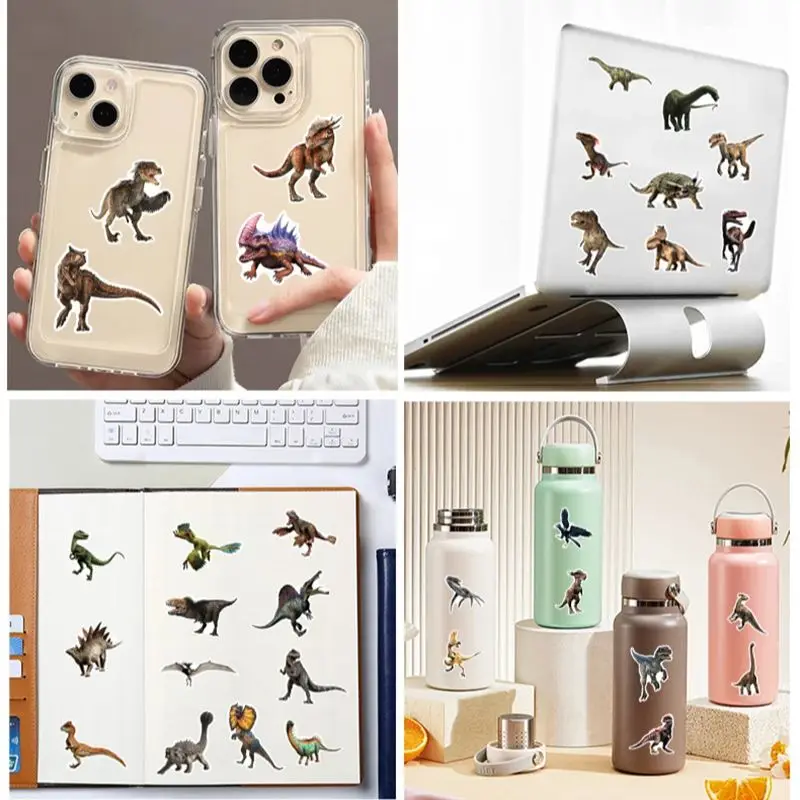 50Pcs DIY 여행 수하물 노트북 기타 노트북 전화 문구 물병 스케이트 보드에 대 한 쥬라기 공룡 스티커