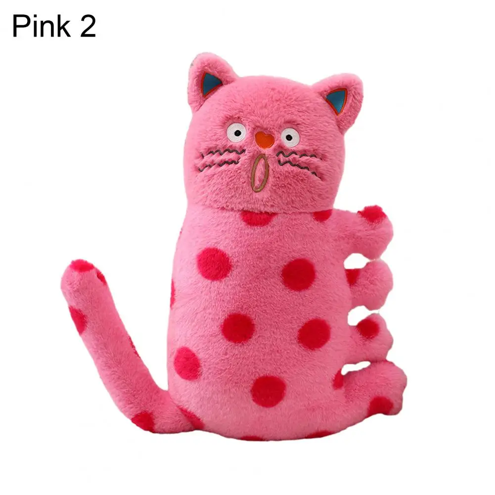 

Stuffed Toy Soft Fluffy Dot Cat Plush Stuffed Doll Home Decoration Comfort Toy Sleeping Pillow for Kids Girlfriend Birthday Gift