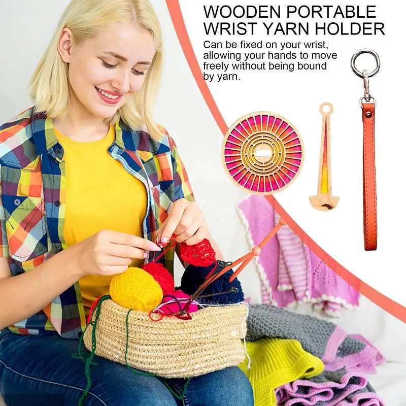 Yarn Holder, Wooden Yarn Holder, Knitting and Crochet Supplies