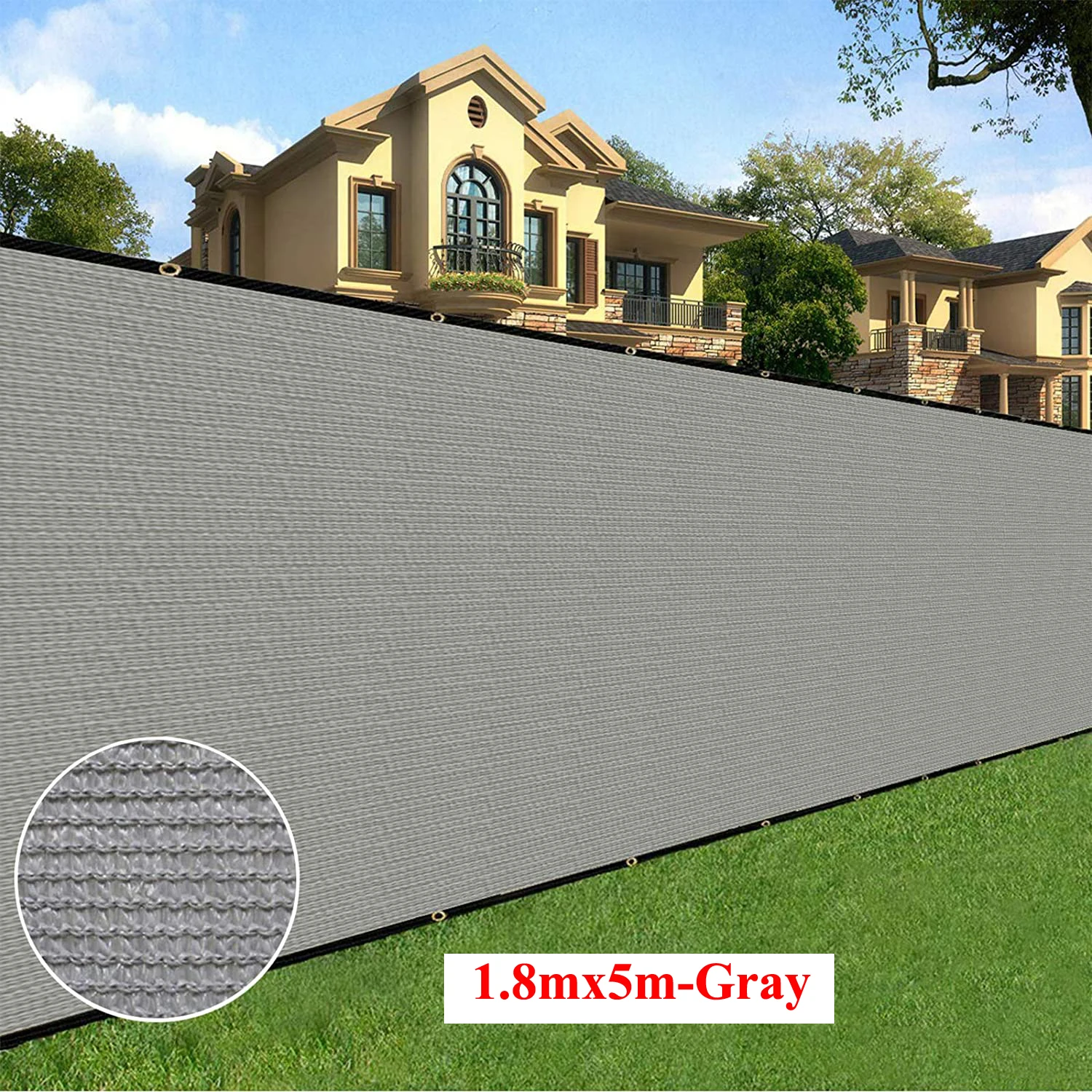 Outdoor Privacy Screen Mesh for Fences and Balconies - Green Shade Barrier