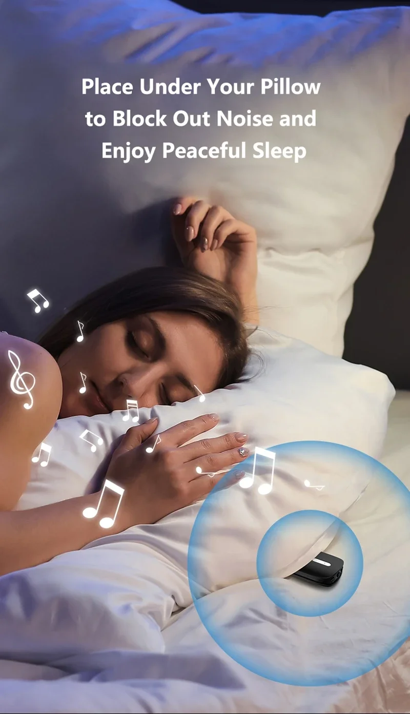 Smart Pillow Bluetooth Speaker For Sleep Enhancement_voghion.com