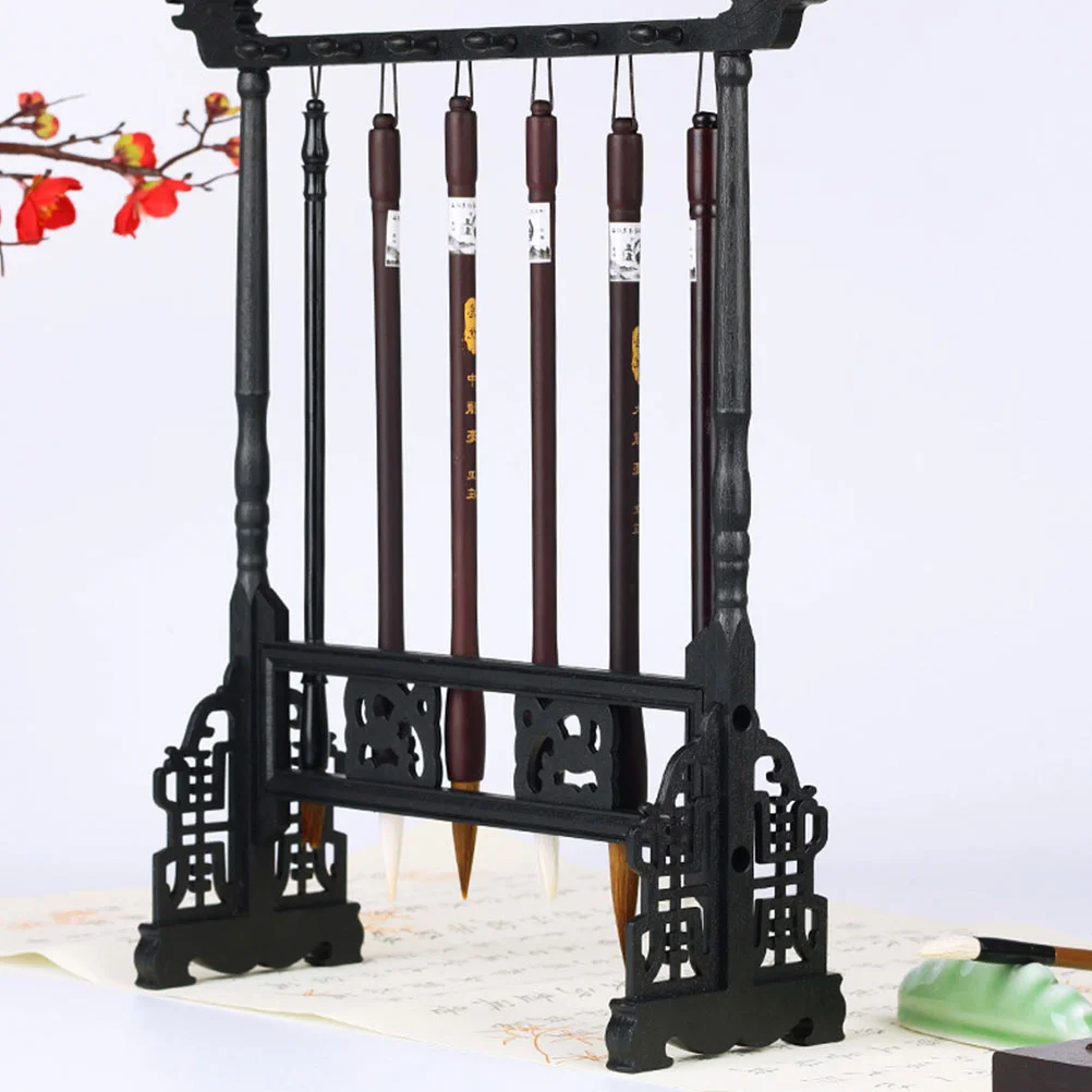 

Chinese Style Brush Pen Rack Multi-purpose Brush Pen Storage Rack Desktop Decor