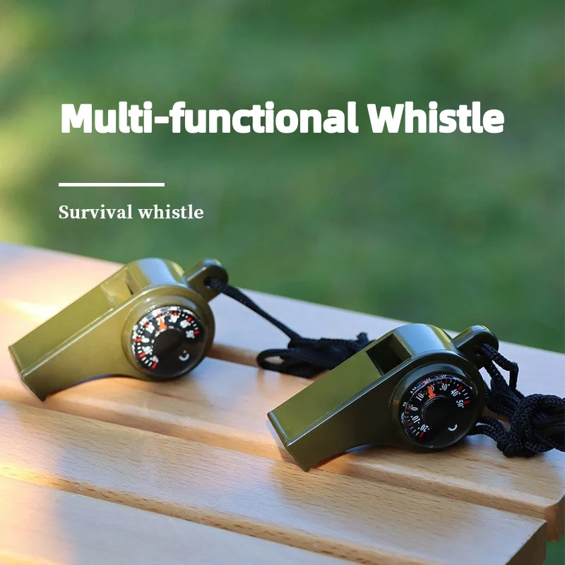 3in1 Whistle with Compass Thermometer for Collection Small Gift Sports Competition Motion Training Outdoor Activity Equipment