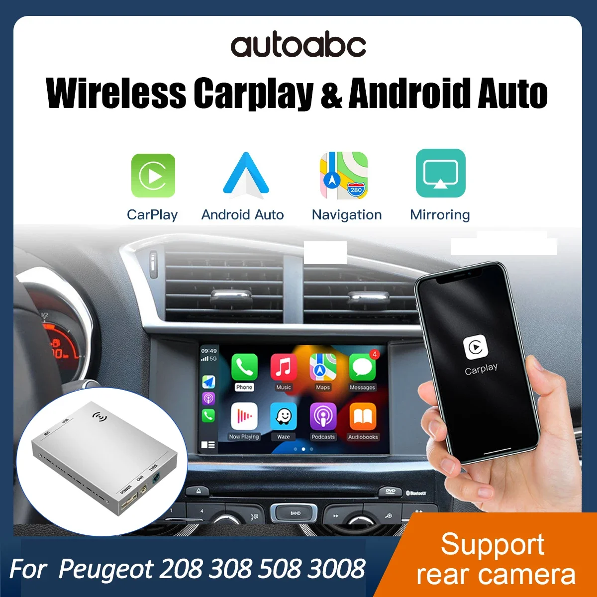 Wireless Carplay Android Auto Per Peugeot Citroen Smeg Nac Picasso Per Peugeot 308 508 208 3008 Modulo Box Mirror Link Accessori