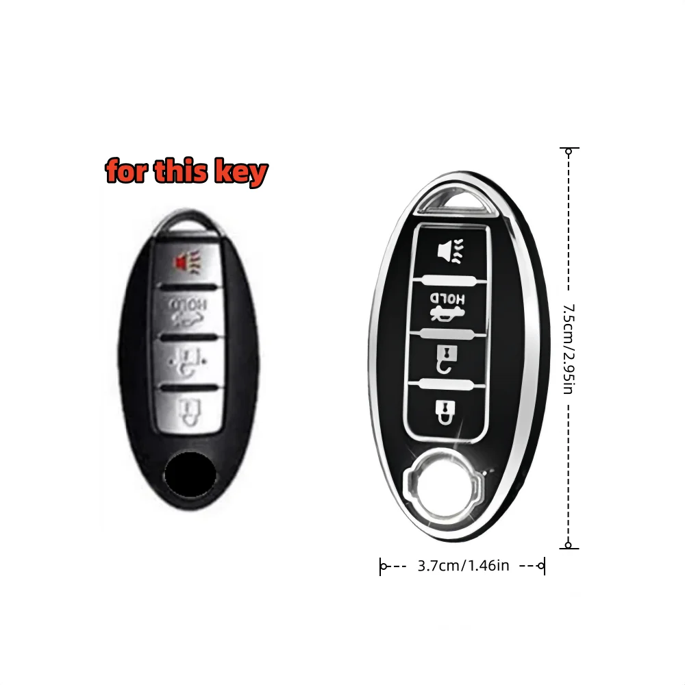 Key Fob Cover Keychain Lanyard For Nissan Altima Rogue Sentra Pathfinder etc