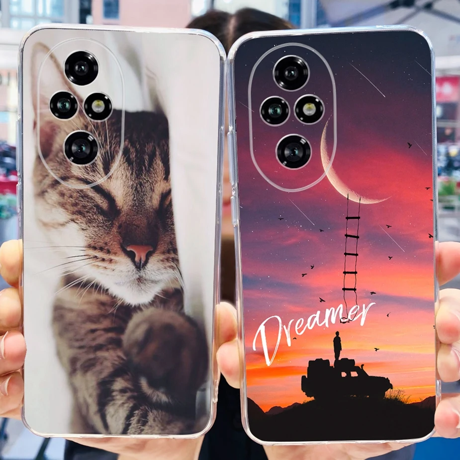 Cute Cat & Butterfly Painted Soft Silicone Phone Case -