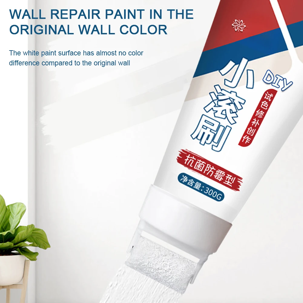 Description Picture 5 of itemRepair Wall Paint with Small Roller Brush White Repair Wall Paste Dirt Cover Old Wall Renovation Paint Anti-Bacteria Mould Type