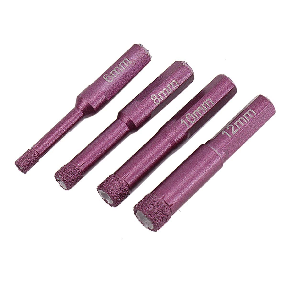 

4 PCS Diamond Drill Bits Ceramic Diamond Hole Saw Set 6mm 8mm 10mm 12mm for Ceramic Tile Porcelain Granite Marble