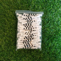 Professional - Grade Bamboo Golf Tees - 50 Pack, Extra Durable (White 50 pcs 70mm)