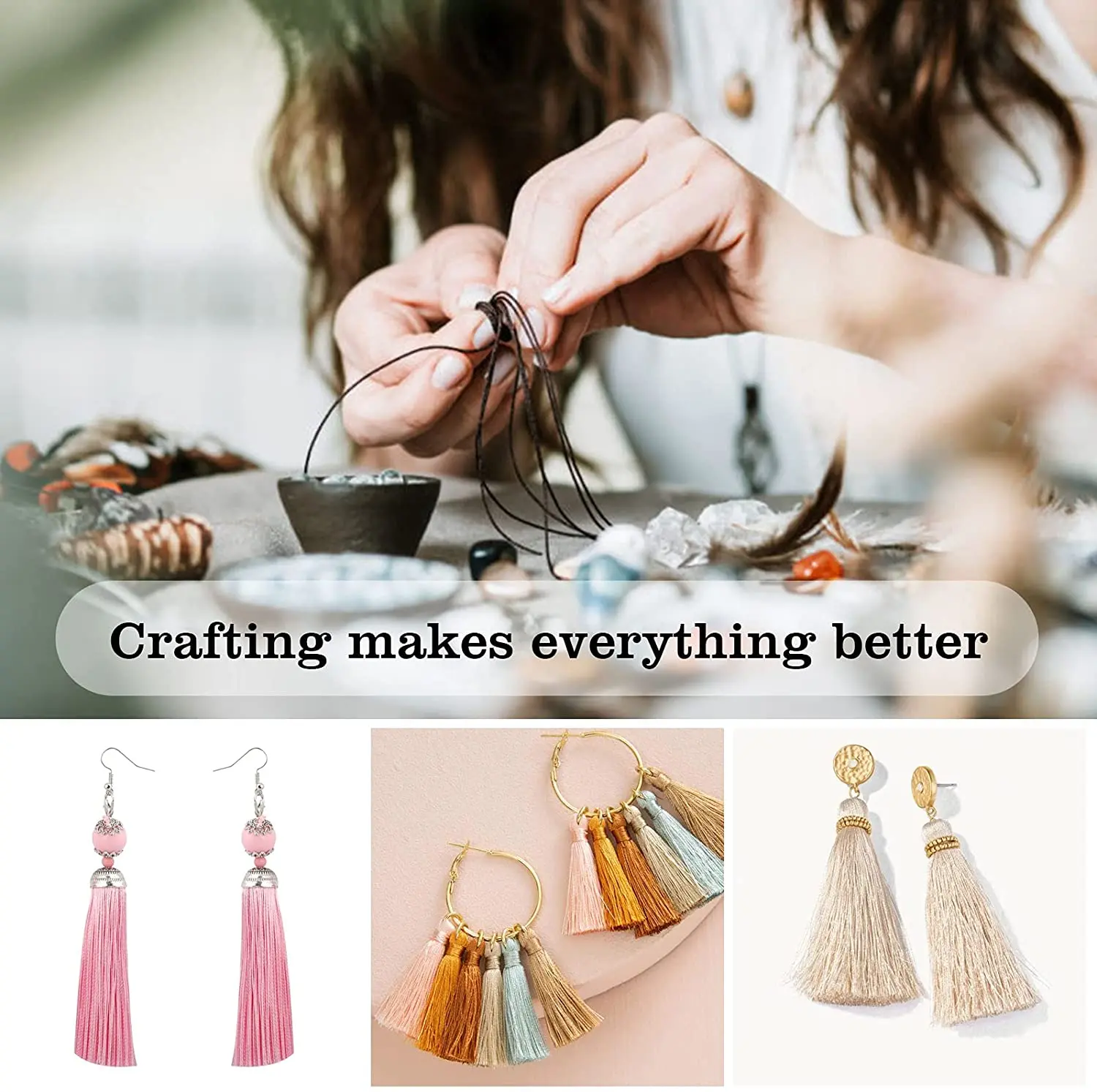 32Pcs 13cm 교수형 밧줄 책갈피 Tassels 프린지 브러시 부드러운 Tassels DIY 쥬얼리에 대한 수제 공예 액세서리 만들기