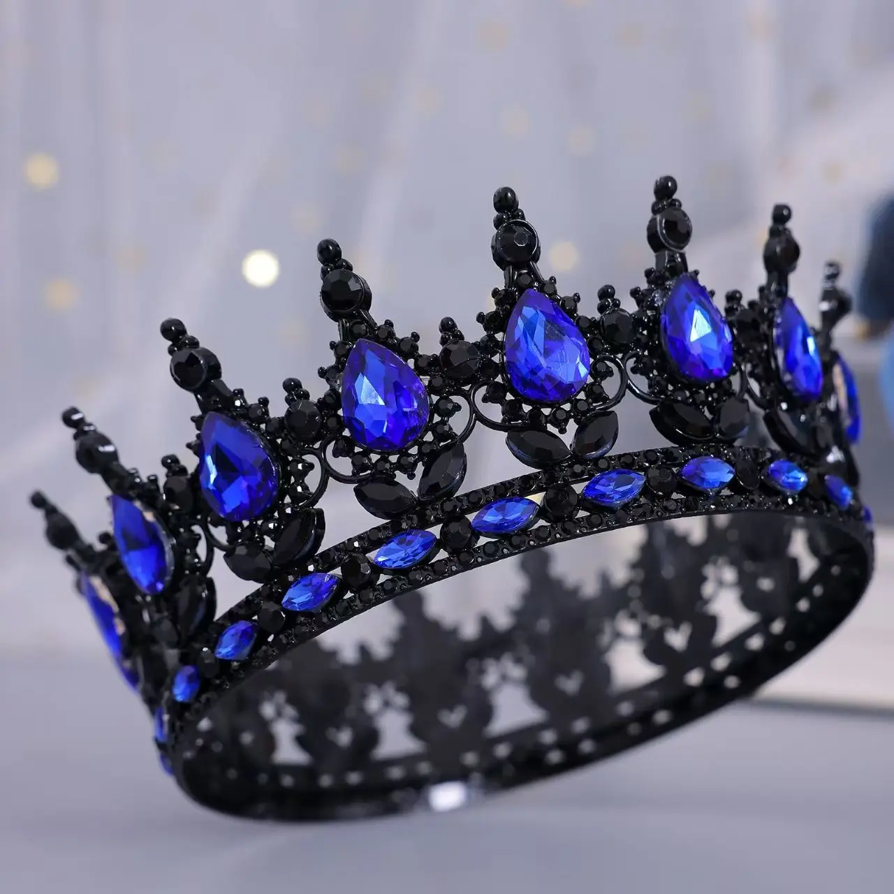 Hair Accessory European Fashion Princess Tiara Baroque Crystal Crown Wedding Pageant