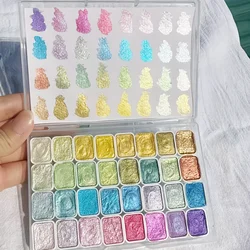 Vibrant Metallic Watercolor Paint Set | Radiant Colors for Enchanting Art & Creative Journals (32 colors)
