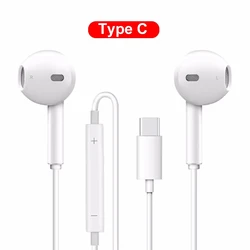 Type C Wired Earphones with Mic - Premium Audio (Type C)