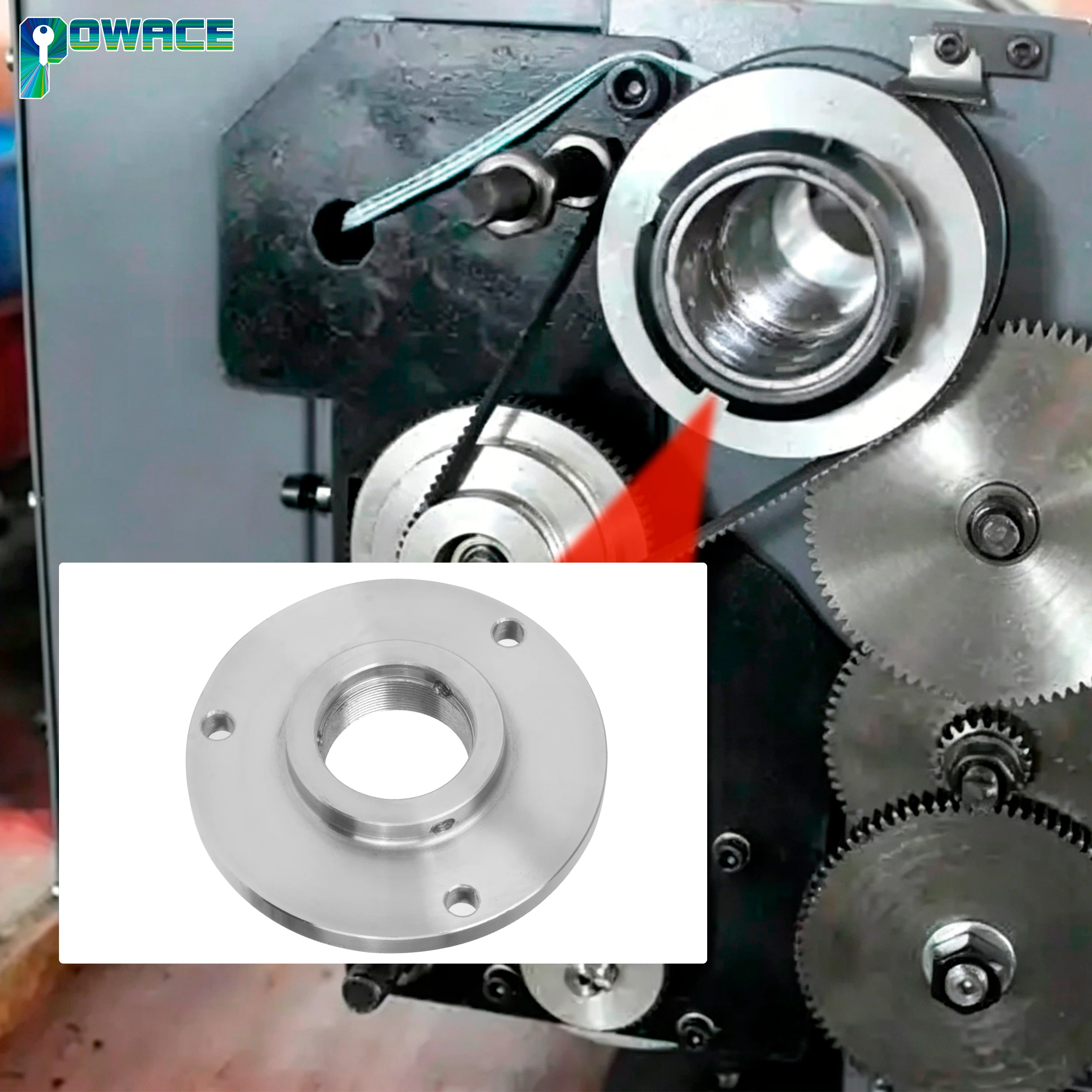125mm 원형 플랜지 선반 메인 샤프트 스핀들 플랜지 CD210V MV 210V WM 210V 액세서리 선반 예비 부품 도구