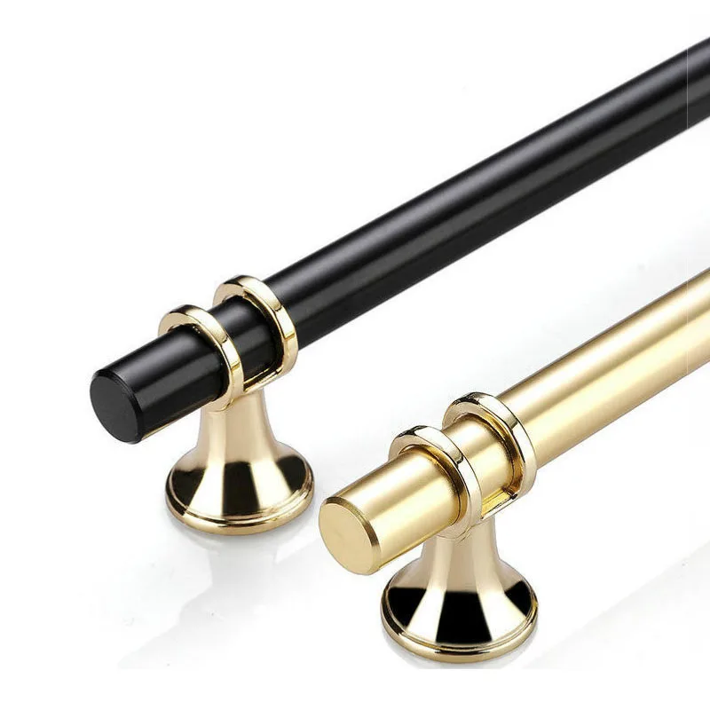 Zinc Alloy Door Handles Kitchen Cabinet Handles Solid Drawer Knobs Modern Black Gold Fashion Furniture Handle Hardware Furniture furniture handles kitchen door handles