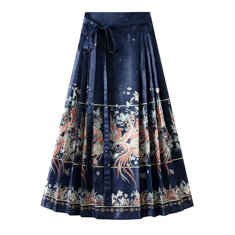 

2024 Spring and Autumn Dress Half Skirt Hanfu Horse Face Skirt National Style New Chinese High end Feeling Slim