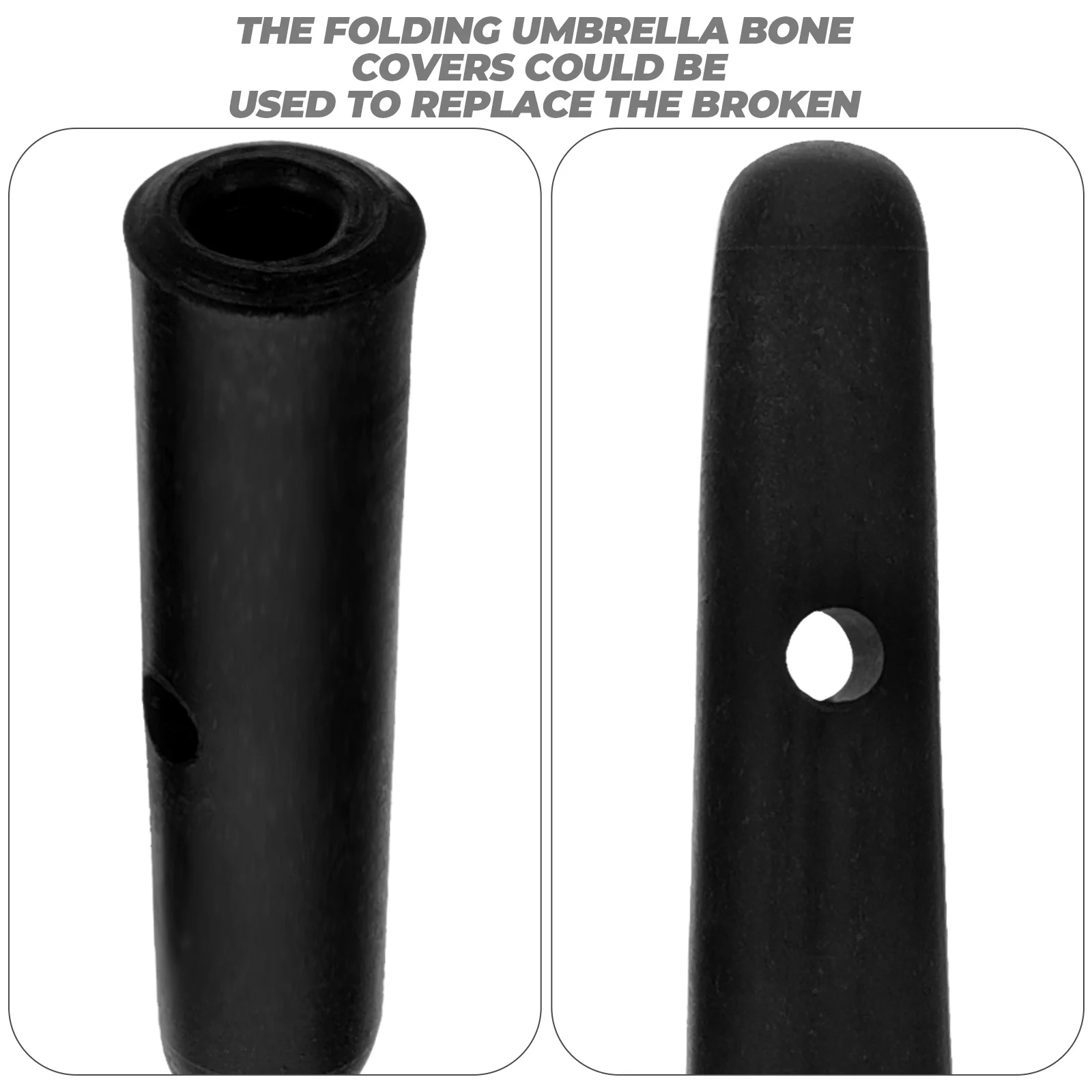 Folding Umbrella 10 Pcs Small Beads Umbrella Accessories Replacement Tail Metal Bone Covers Folding