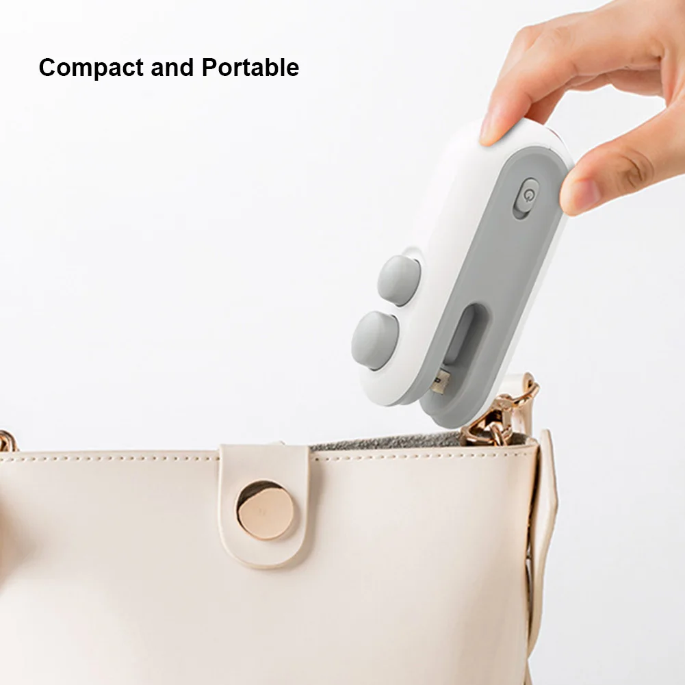 Description Picture 6 of item2 In 1 Heat Sealing Machine Portable Thermal Plastic Food Bag Closure Handheld Heat Vacuum Sealer for Chip Bags Plastic Bags