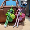 Decorative Colorful Smiling Tennis Car Keychain Creative Backpack Pendant Female Gift Nylon Rope Backpack Decoration 2