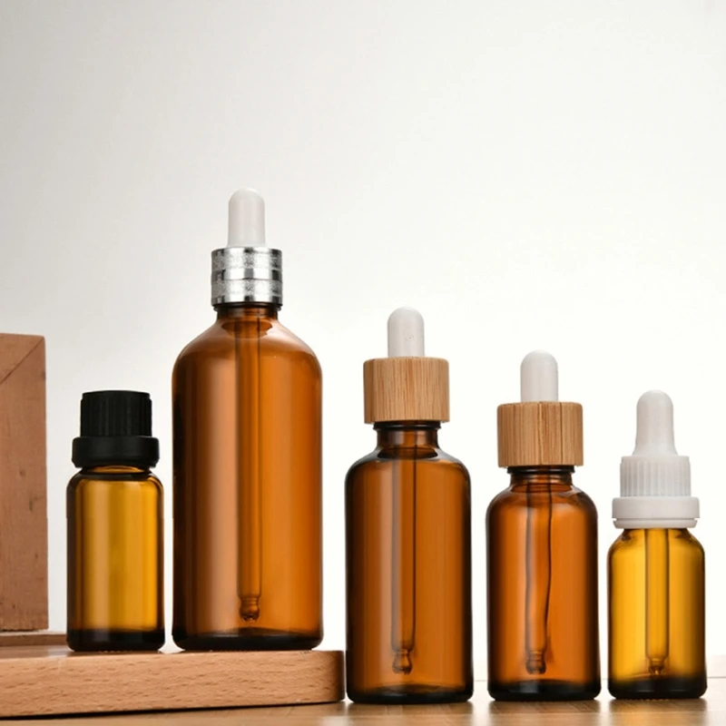 

1PC Amber Glass Tincture Bottles with Eye Droppers Leakproof for Essential Oils