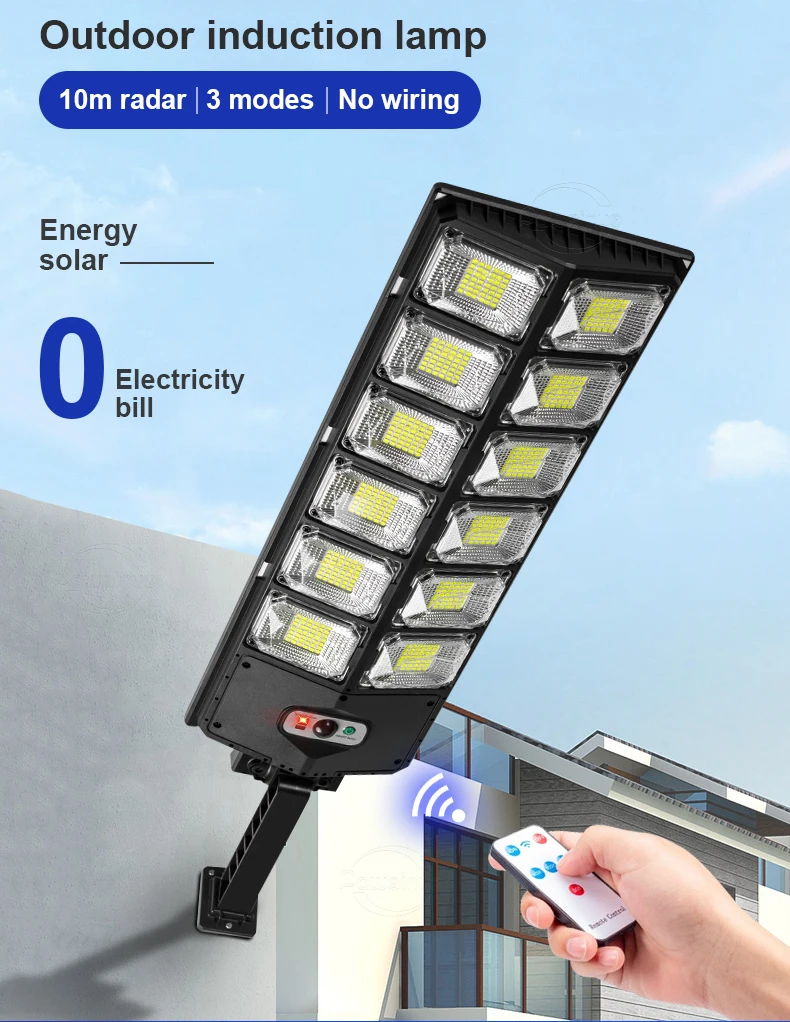 solar powered led lights 12000lumens Super Bright 804 LED 800m² Solar Lights Outdoor Street Lamp 3modes IPX68 Waterproof Garden Lights With Motion Sensor cheap solar lights