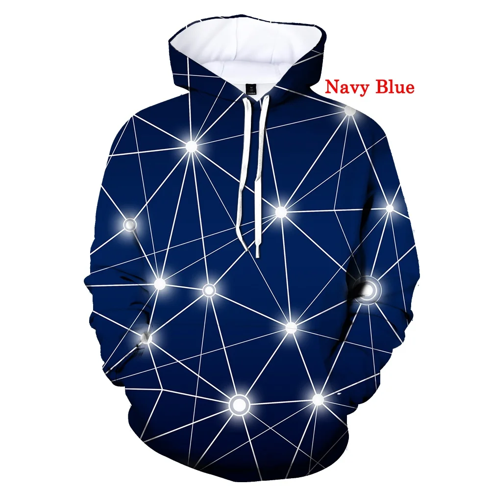 

2022 Men Geometric 3D Hoodie Three-dimensional Pattern Digital Printing Casual Fashion Sweatshirt