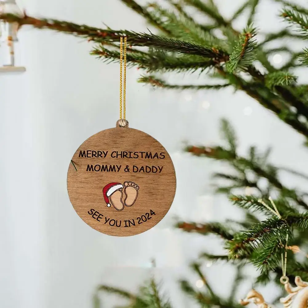 

Christmas Tree Pendant Durable Wooden Christmas Tree Ornament High Strength Easy to Hang Xmas Hanging Decoration Wooden